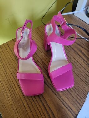 Dream Pairs Hot Pink Block Heel Sandals for Women